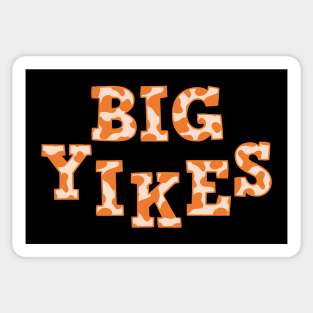 Big Yikes Giraffe Animal Print Bold Text Sticker